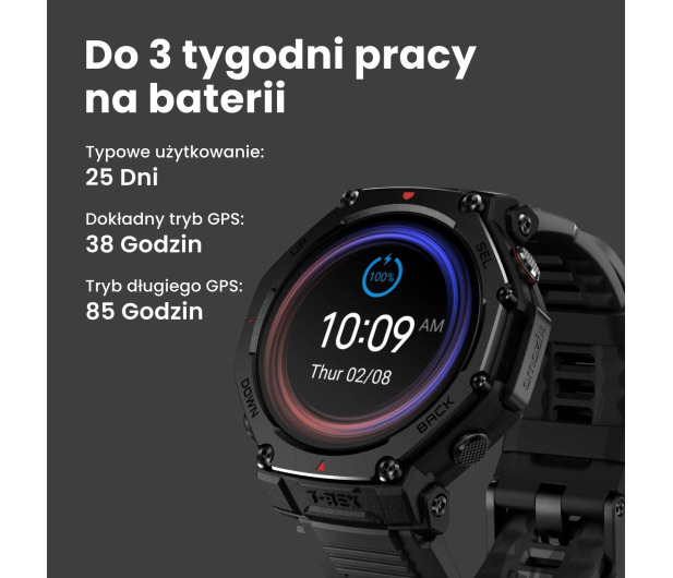 Amazfit T-Rex 3 48mm Pro czarny - 1361213 - zdjęcie 7